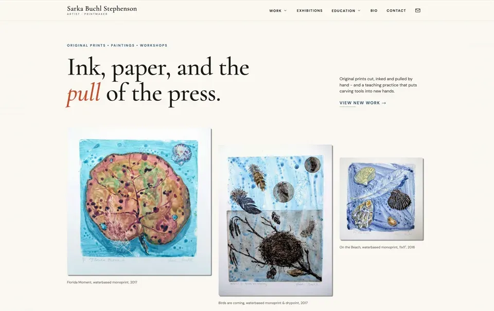 Artist Portfolio website